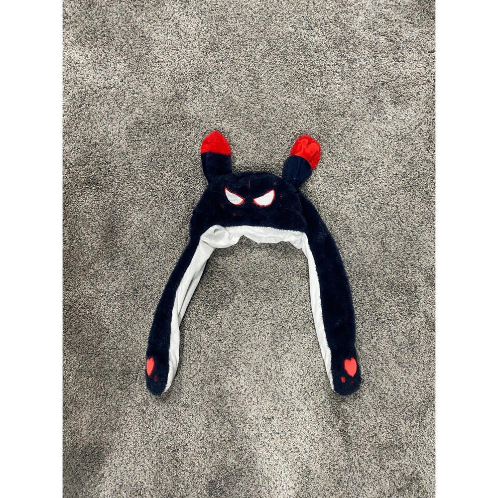 Unbranded Moving Ear Hat Plush Black Red Excellent